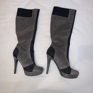 JESSICA SIMPSON Gray Suede Leather Boots